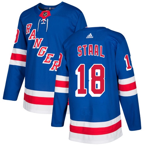 Adidas Men New York Rangers #18 Marc Staal Royal Blue Home Authentic Stitched NHL Jersey->new york rangers->NHL Jersey